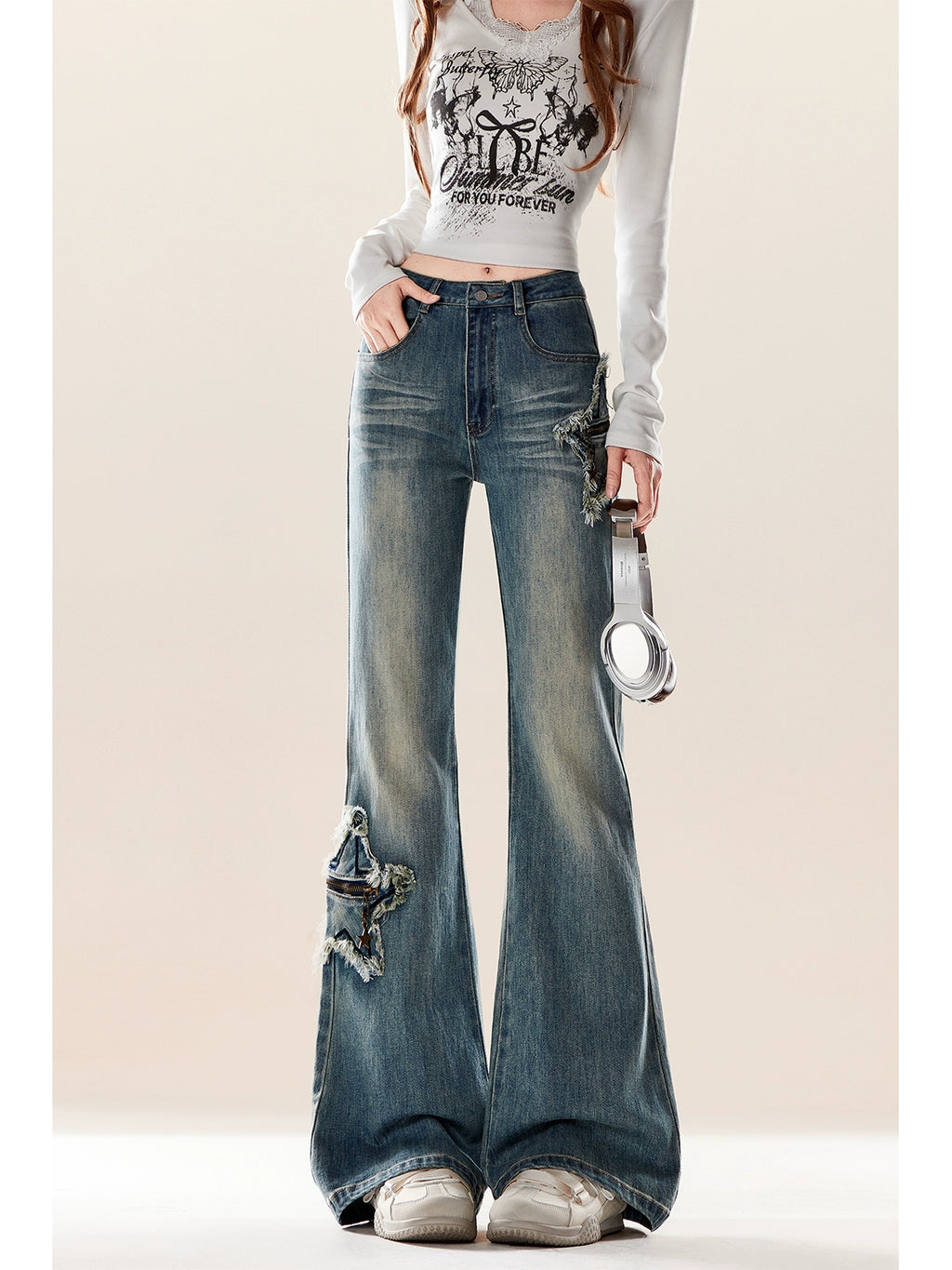 Zrsee Star Sticker Jeans