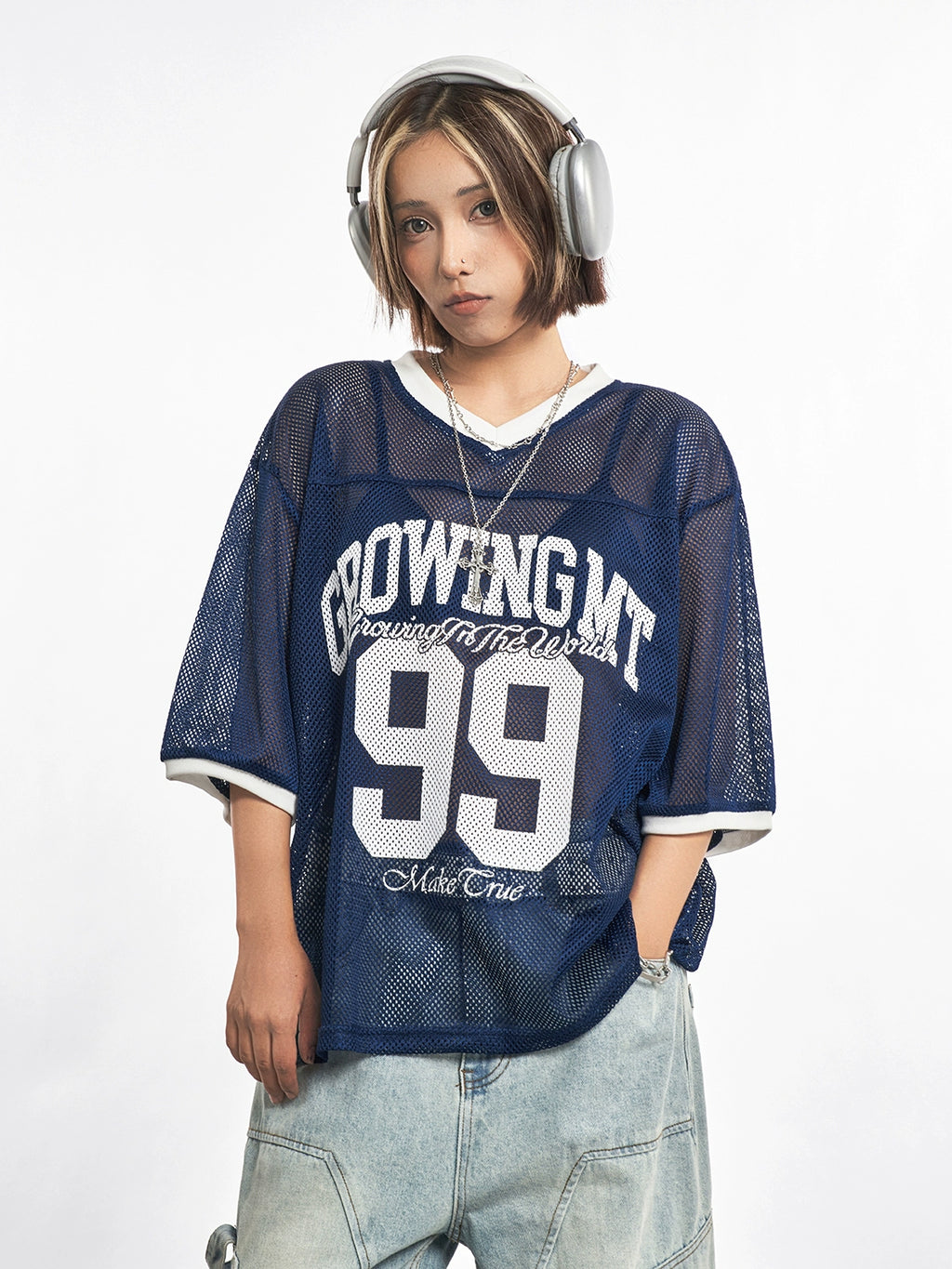 MT99 Cool V-neck Stacked Inside Jersey