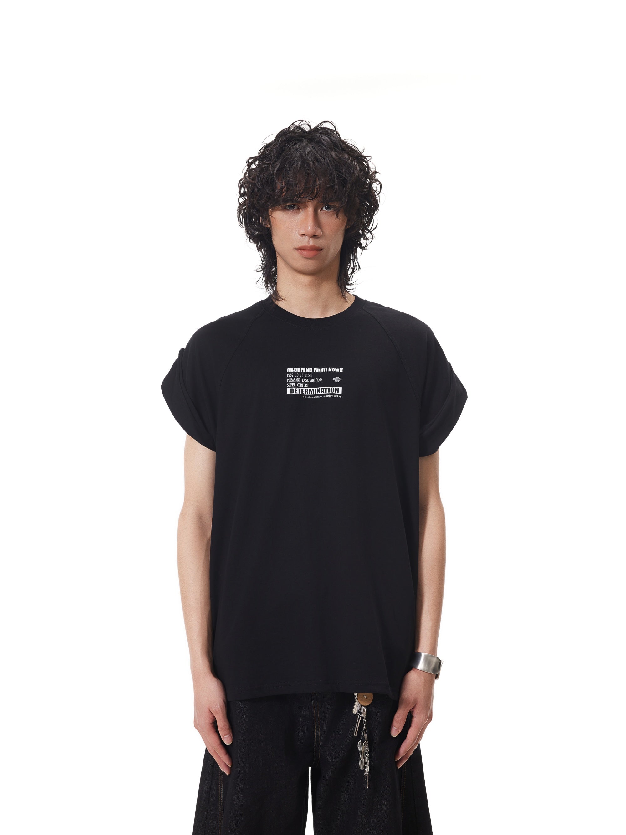 BTSG folding cuff vest Tee