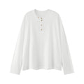 MADWITCH Minimalist Henry Collar Loose Casual Long Sleeves