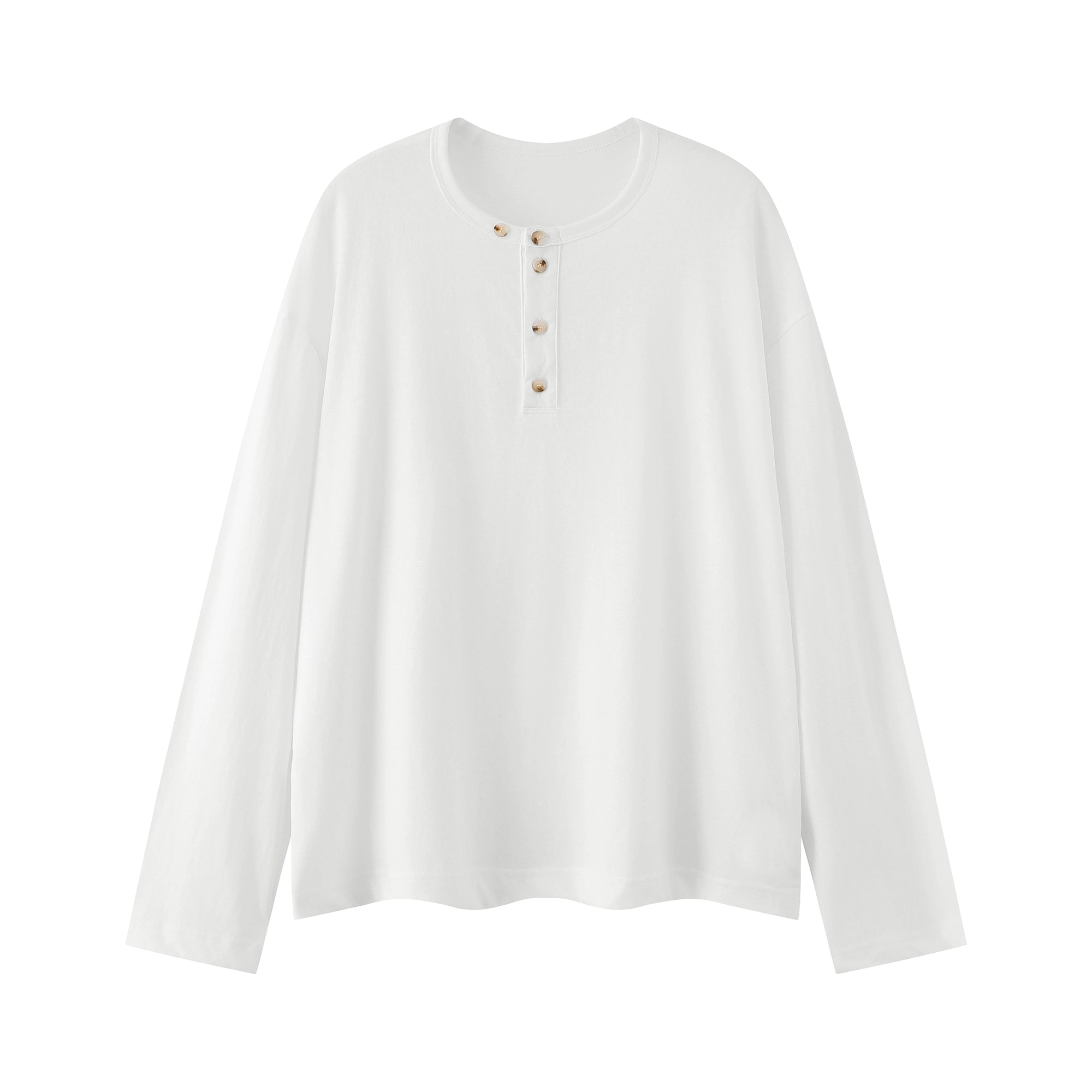 MADWITCH Minimalist Henry Collar Loose Casual Long Sleeves