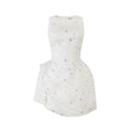 Avenement Irregular Floral Slim Dress