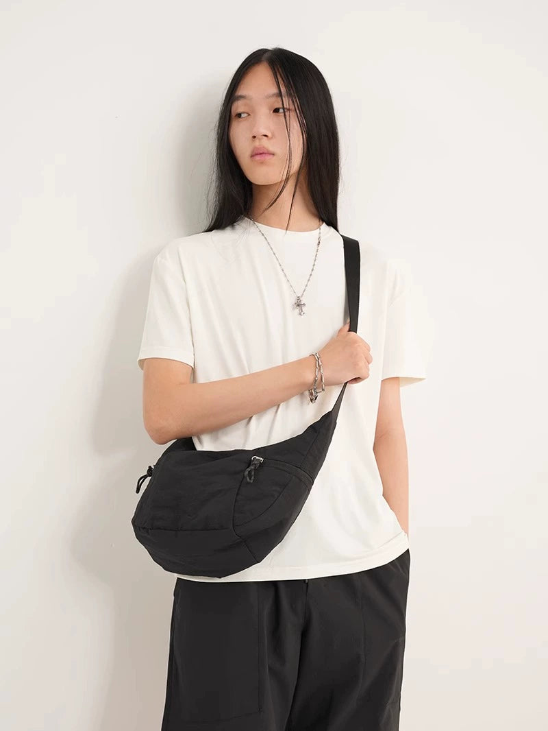 NO LOGO Oblique Span Bag Shoulder Bag Multi-pocket Commute