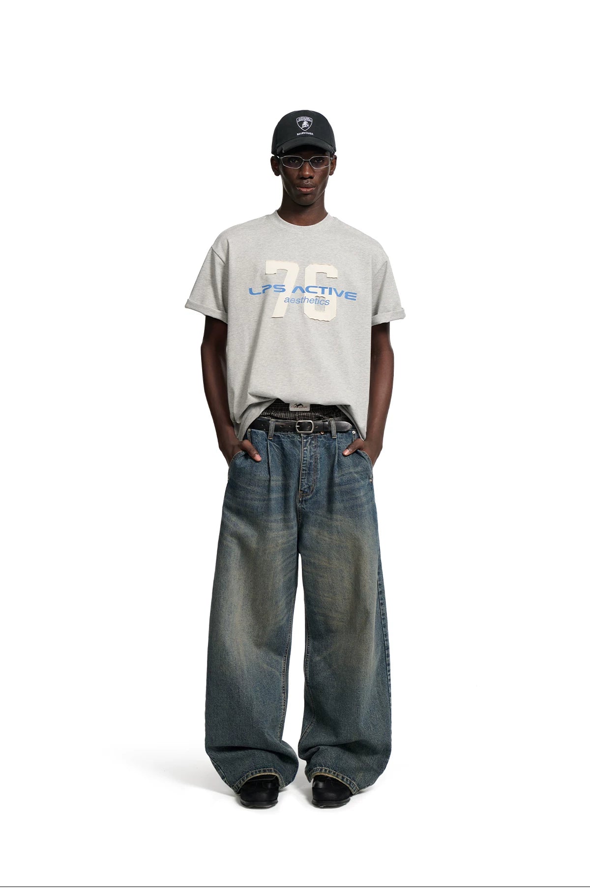 Loopsoon Alphabet Patch Printing Loose Tee