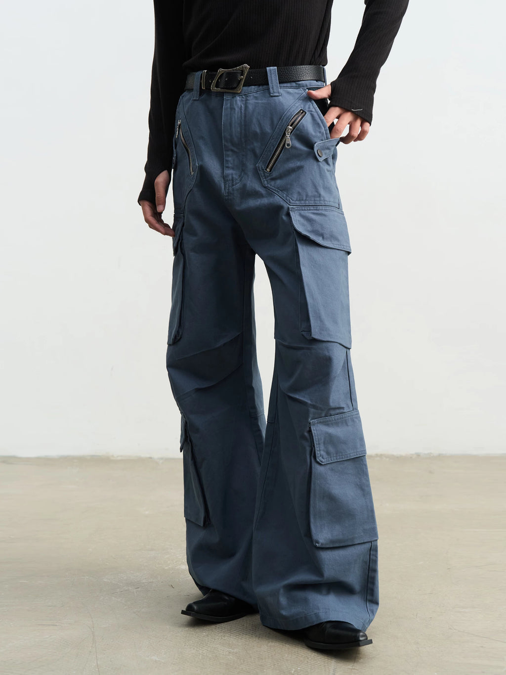 SOUTHFISH Loose Straight and High Casual Trousers
