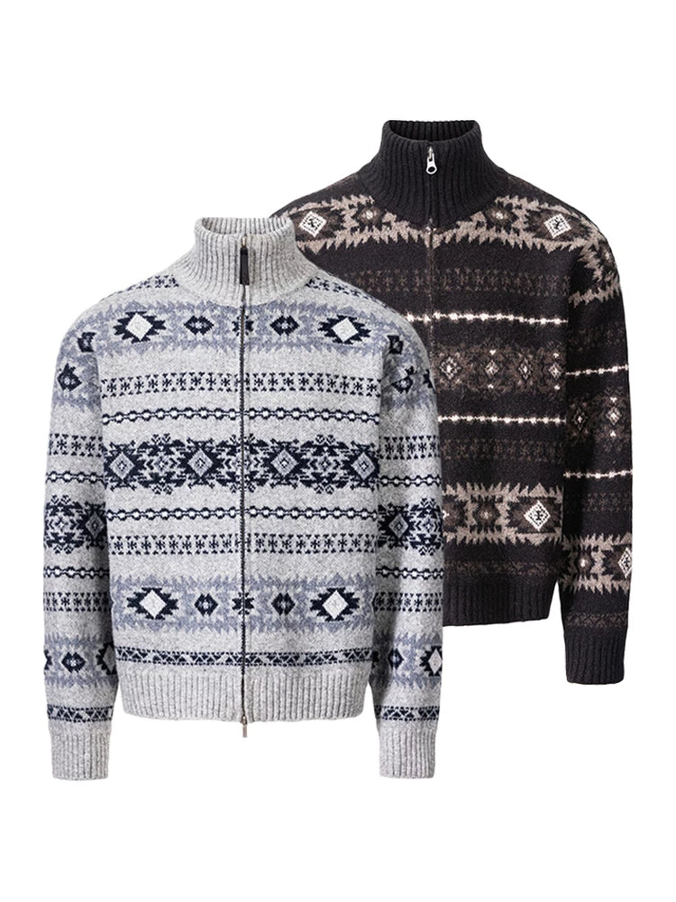 CATSSTAC Vintage Jacquard Loose Sweater