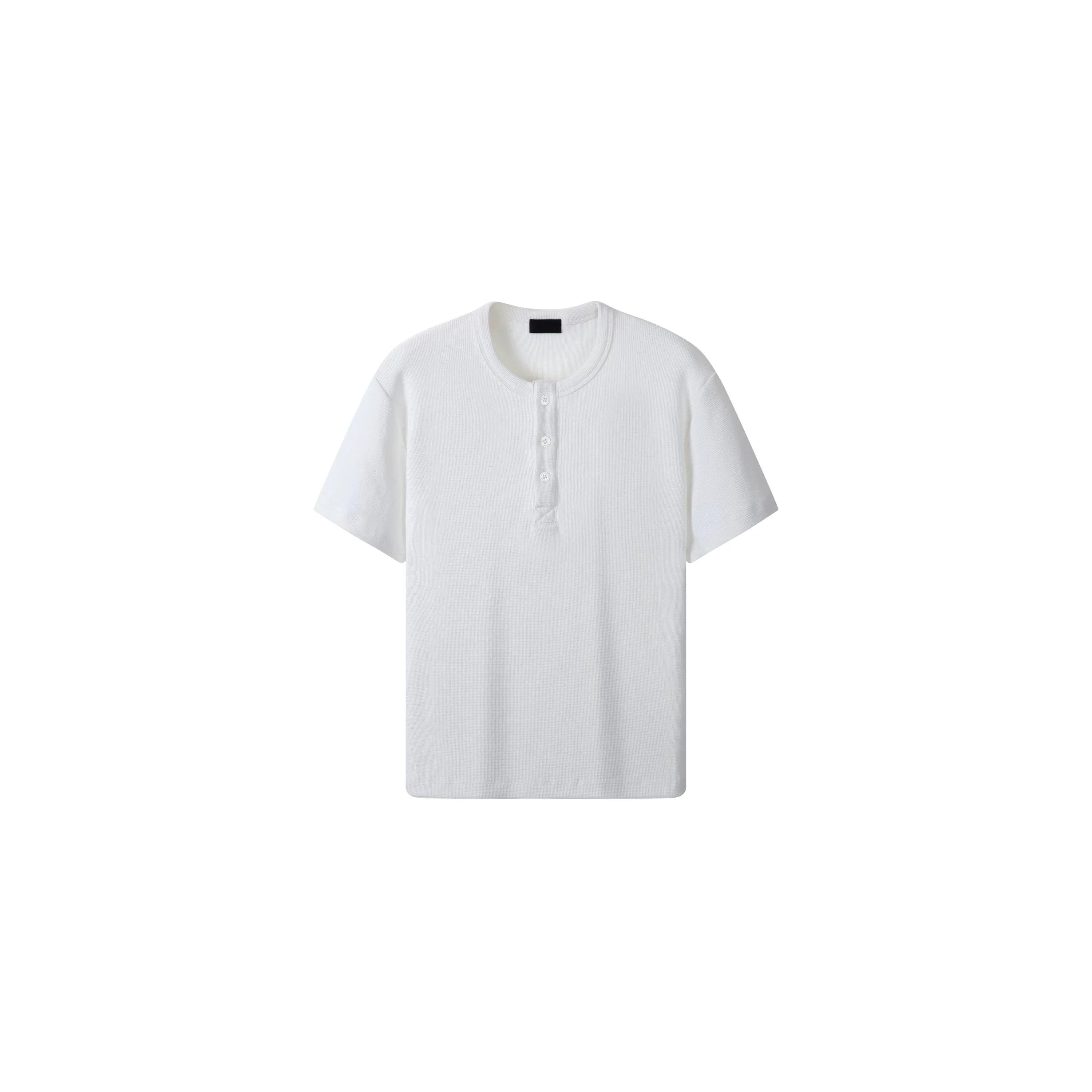 PLUS NO LOGO Waffle Henry Collar Tee