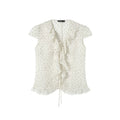 TGNS Ruffle Edge Slim-fitting Shirt