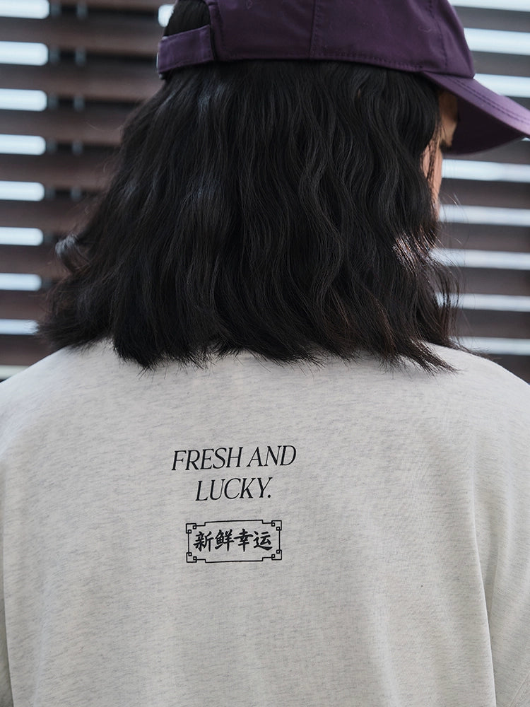 Battles Food Themed Retro Print Casual Tee