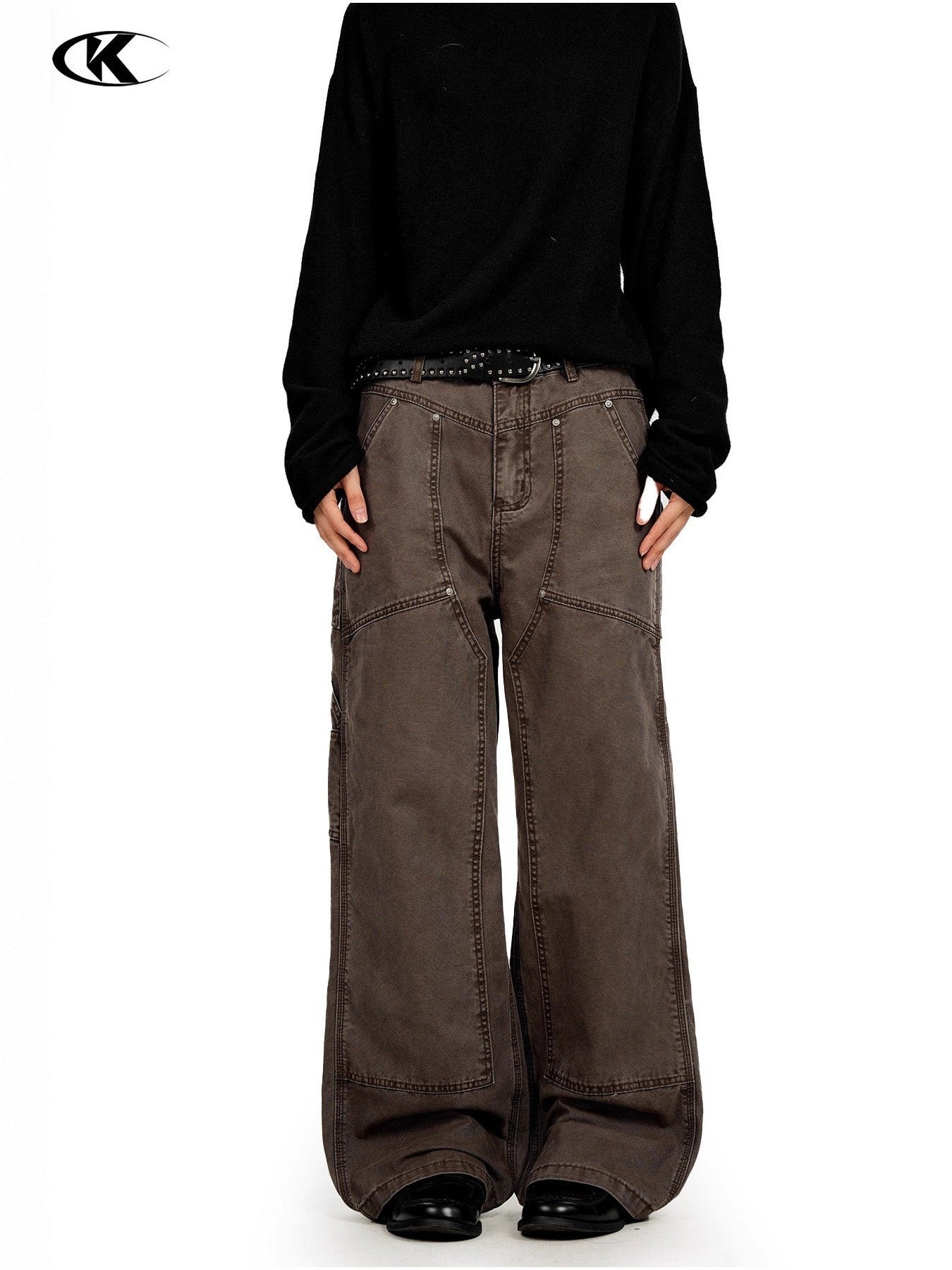 11KN Vintage Loose Versatile Wide Leg Casual Pants