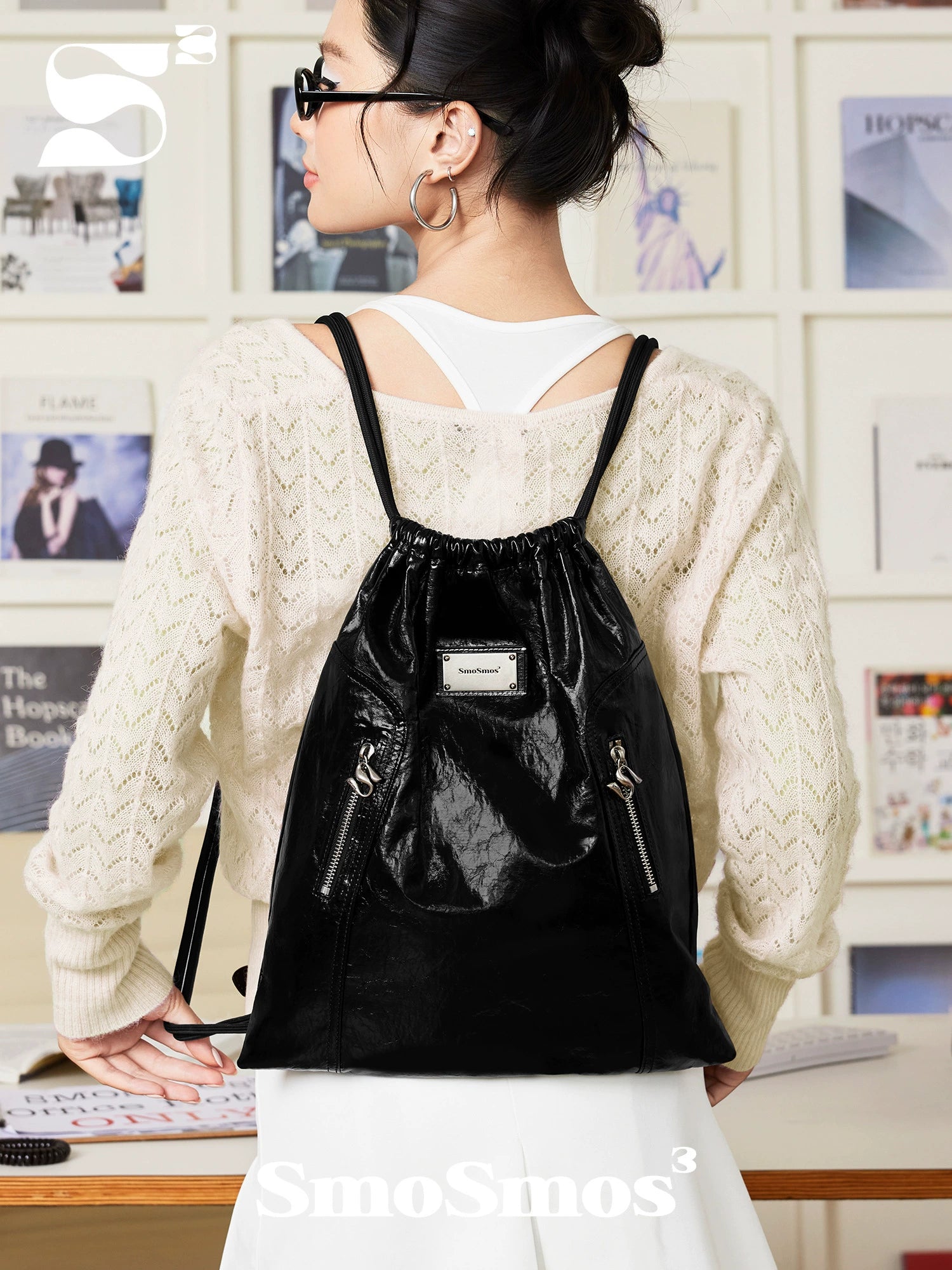 SmoSmos Drawstring Garbage Bag Backpack