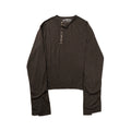 POH Shell Button Diagonal Button Long Sleeve