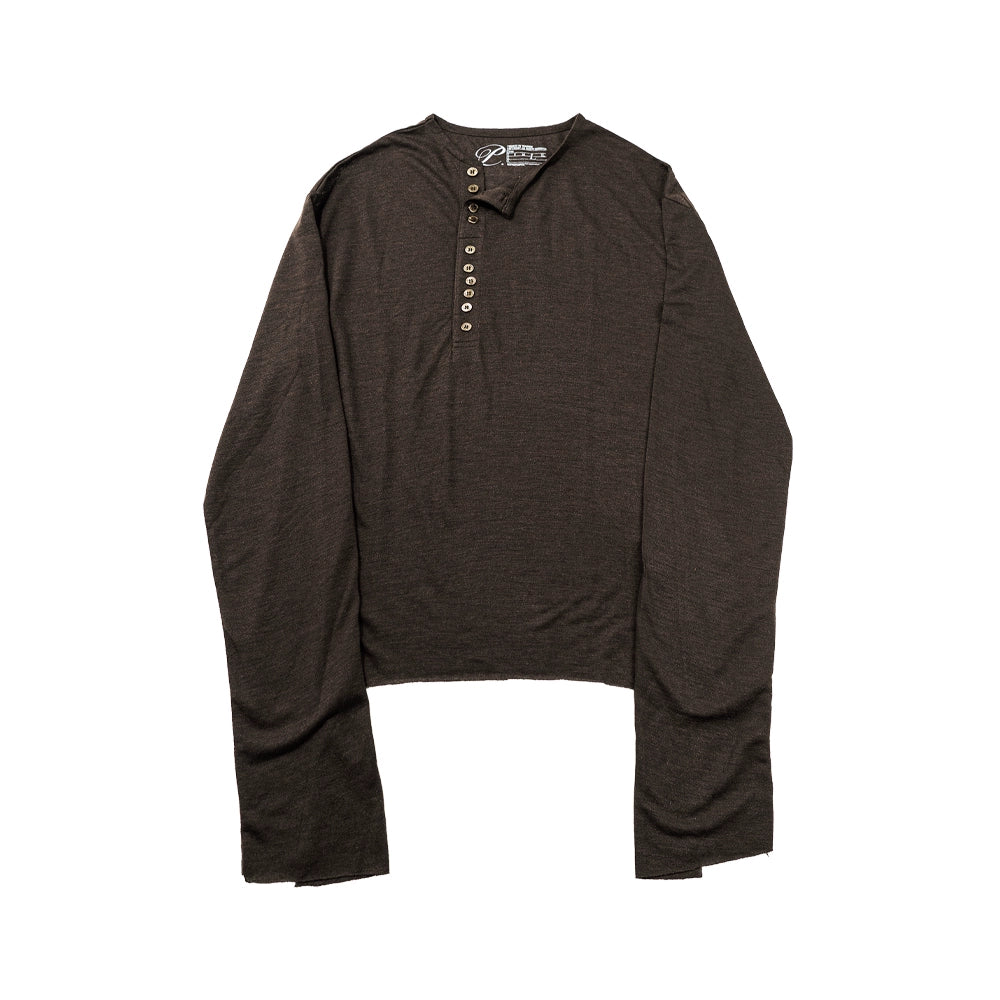 POH Shell Button Diagonal Button Long Sleeve