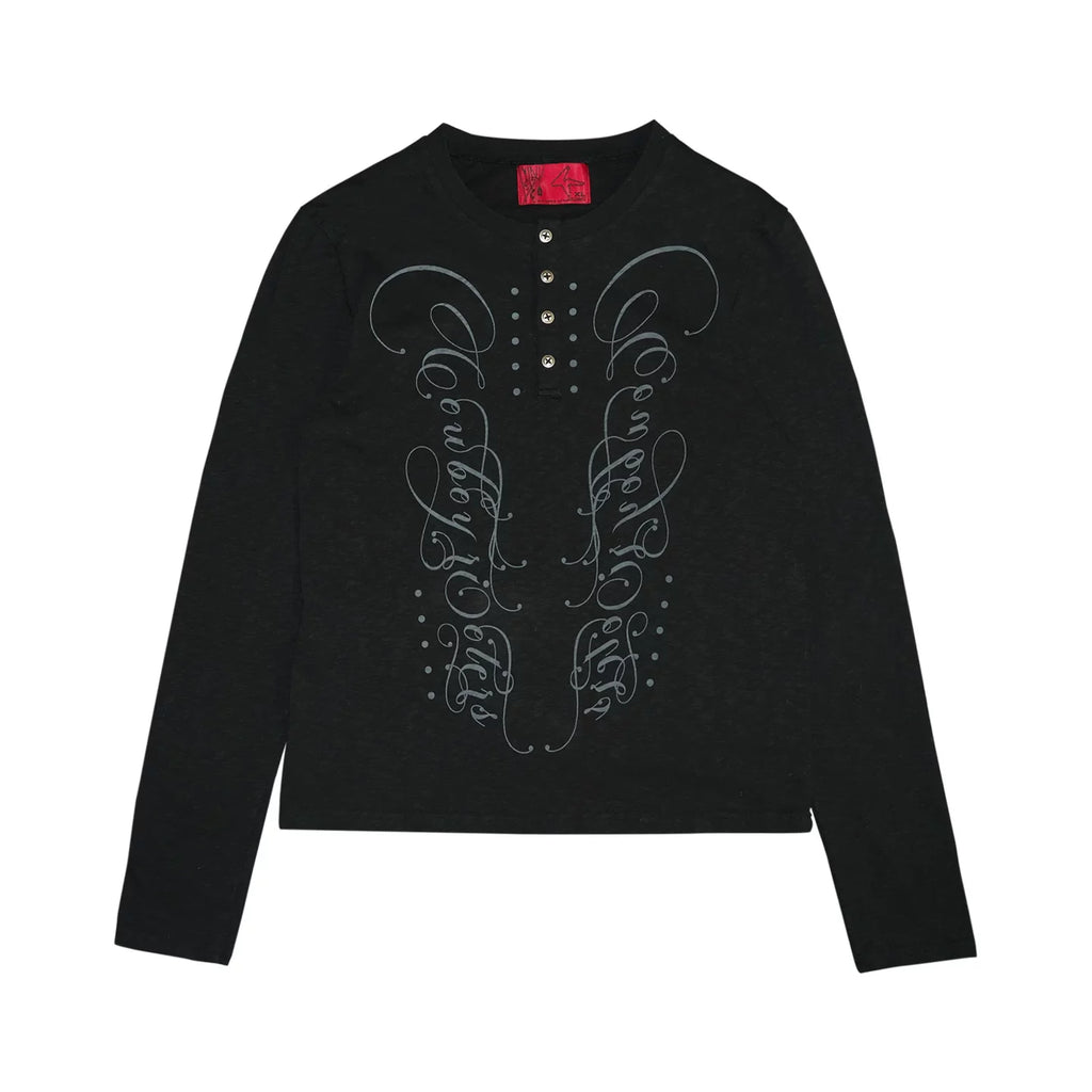 4AM Single Break Slim Fit Henry Neck Long Sleeve
