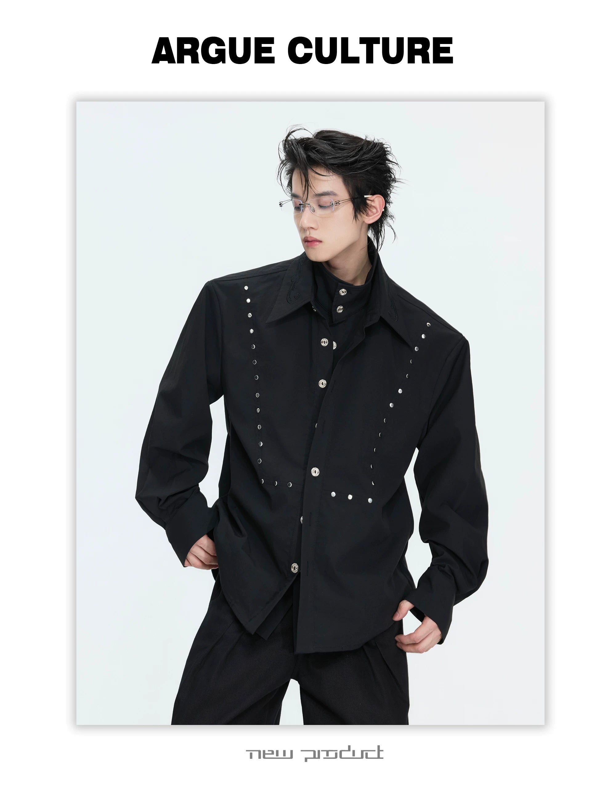 ArguECulturE Embroidered Fake Two-piece Shirt
