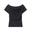 Nariele Sexy Pleated Slim Short Tee