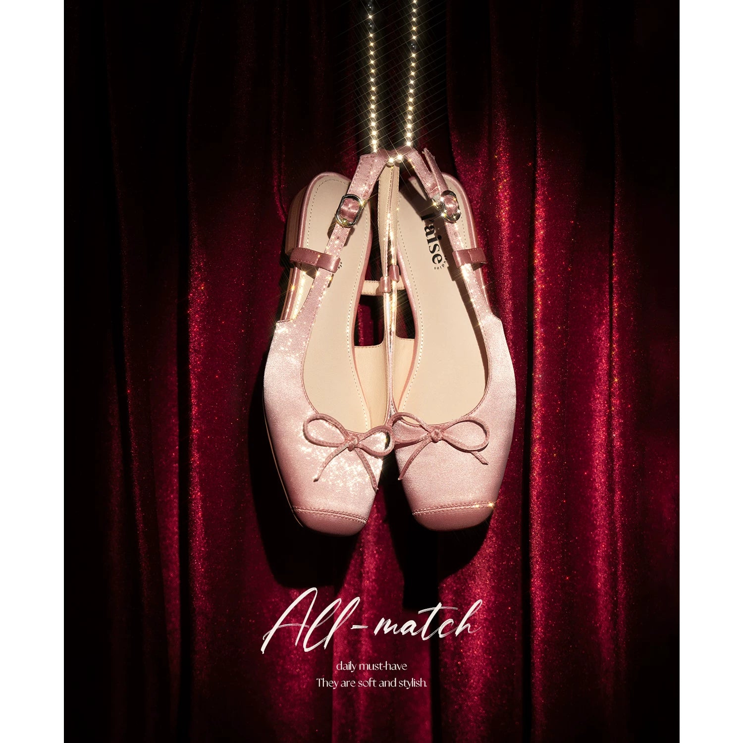 L'aise Satin Bow Shoes
