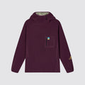 MoodLikeMe Diagonal Zipper Pocket Thermal Hooded Sweater