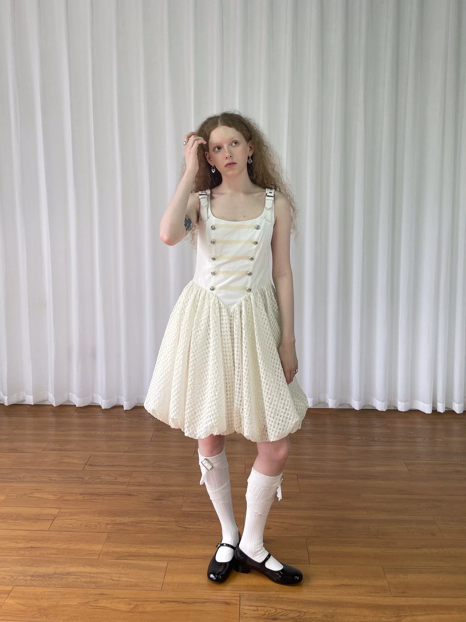 Loosesmell Stitching Slim Suspender Skirt