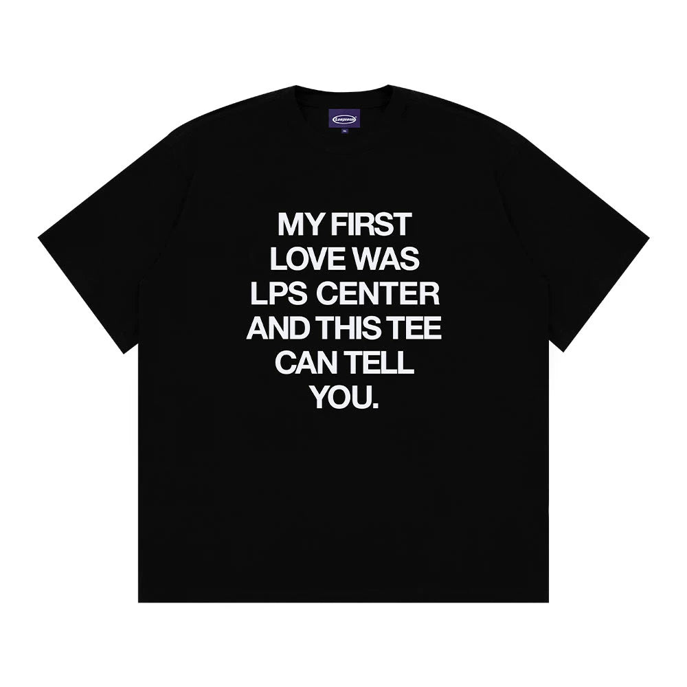 Loopsoon Large Chest Print Alphabet Versatile Tee