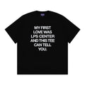 Loopsoon Large Chest Print Alphabet Versatile Tee