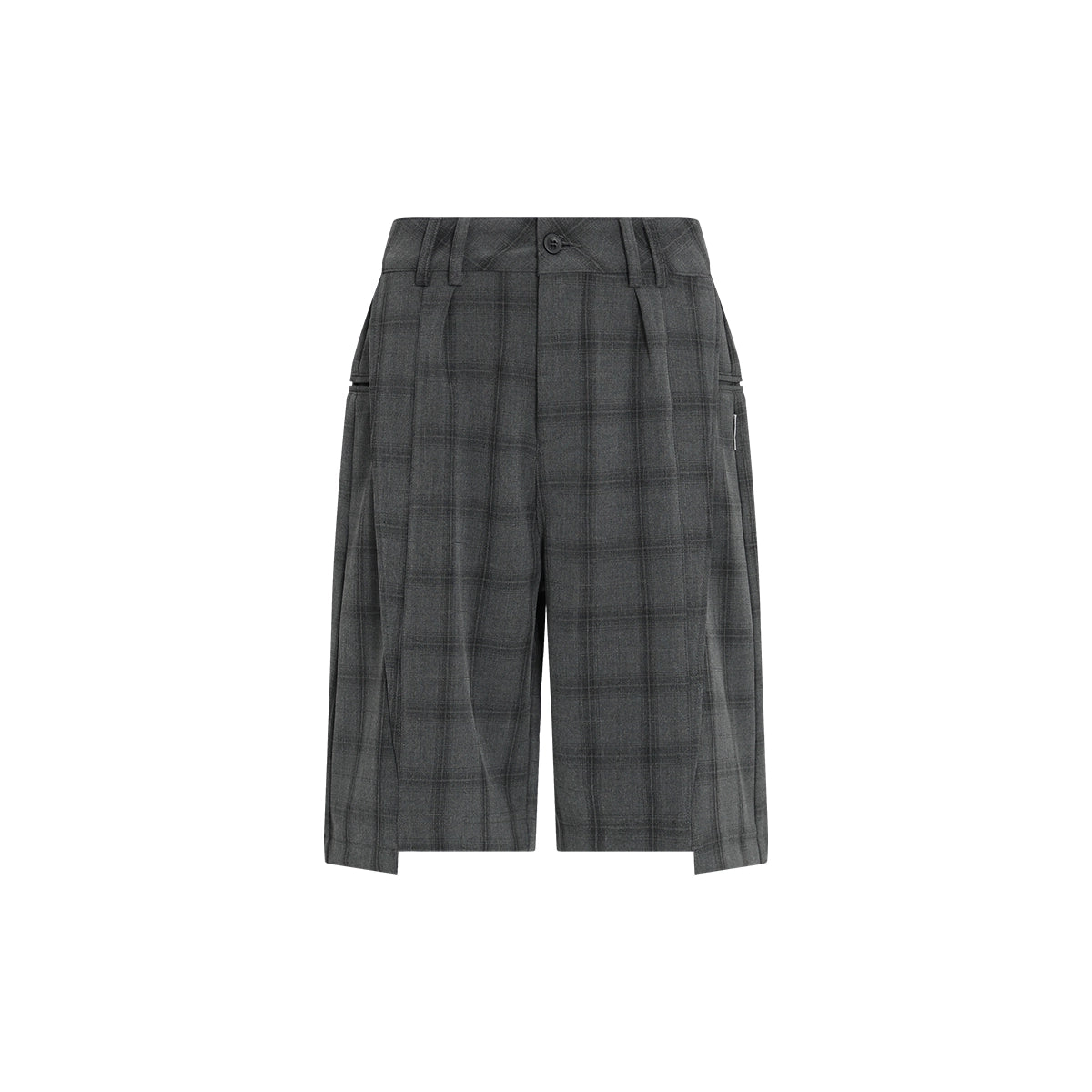 FUNKYFUN Splicing Staggered Trousers Suit Shorts