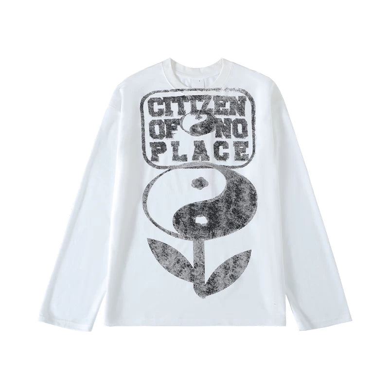 CONP Round Neck Casual Cool Long Sleeve