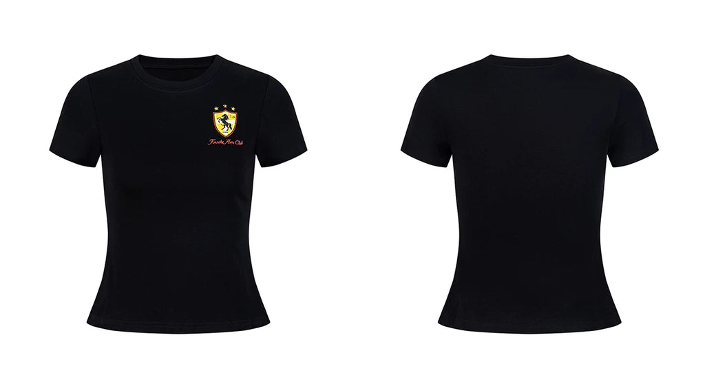 0123Start Badge Front Shoulder Slim Tee