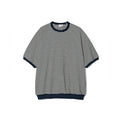PARTIMENTO Shoulder Sleeve Striped Tee