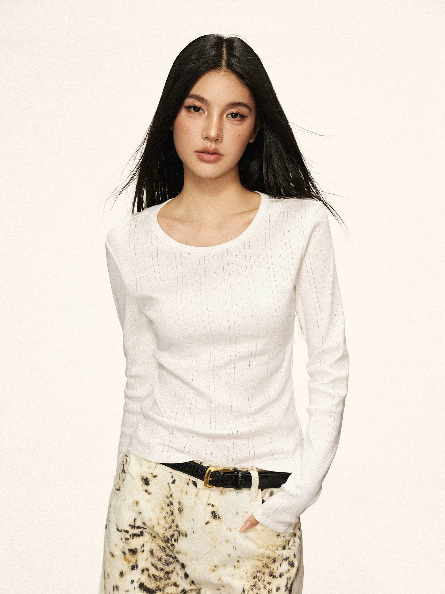 Cherry Melody Premium Sense Jacquard Thin Long Sleeve
