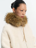LINY LIBERTY Vintage Fur Collar Scarf Neck Snood
