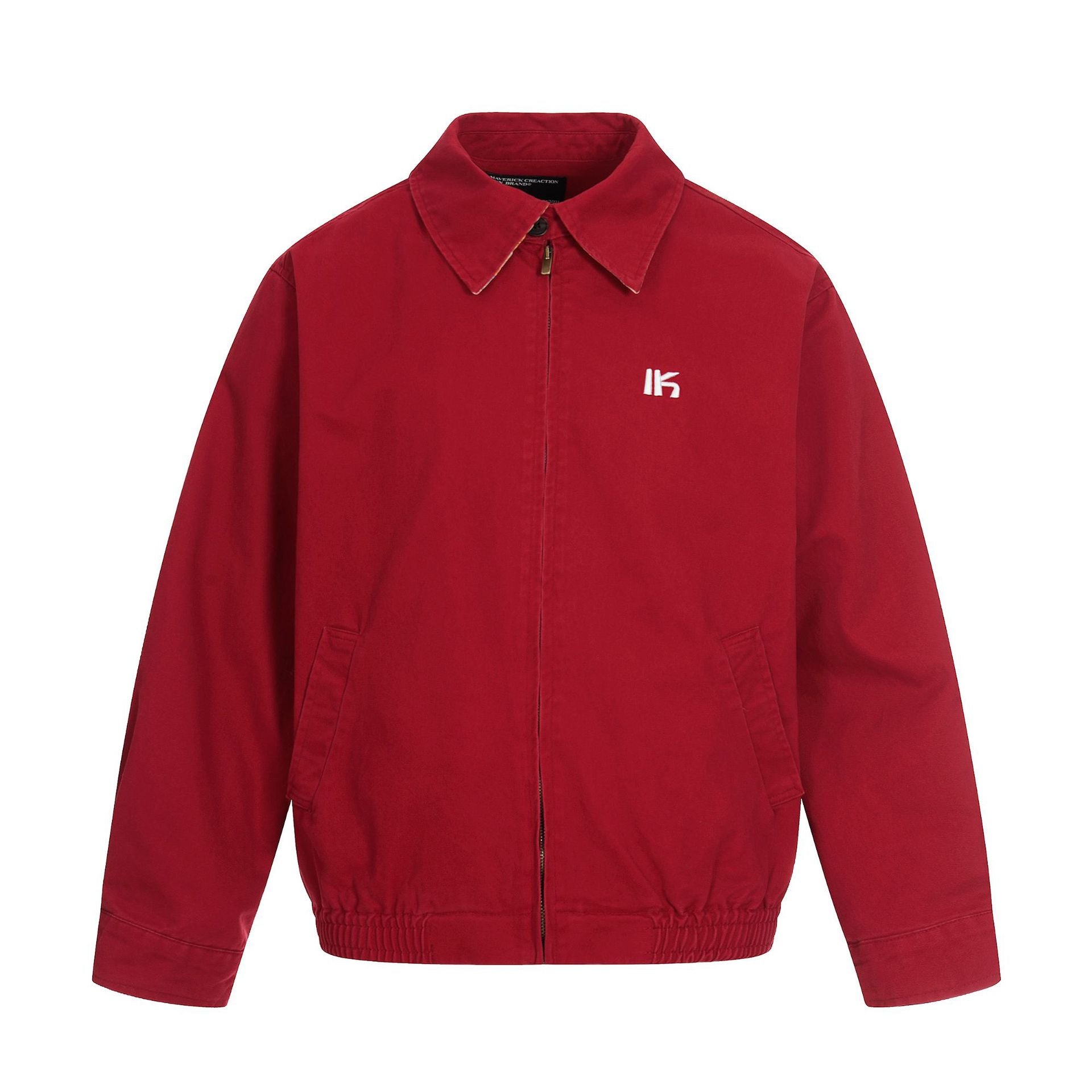 11KN Retro Sports Simple Slim Lapel Jacket