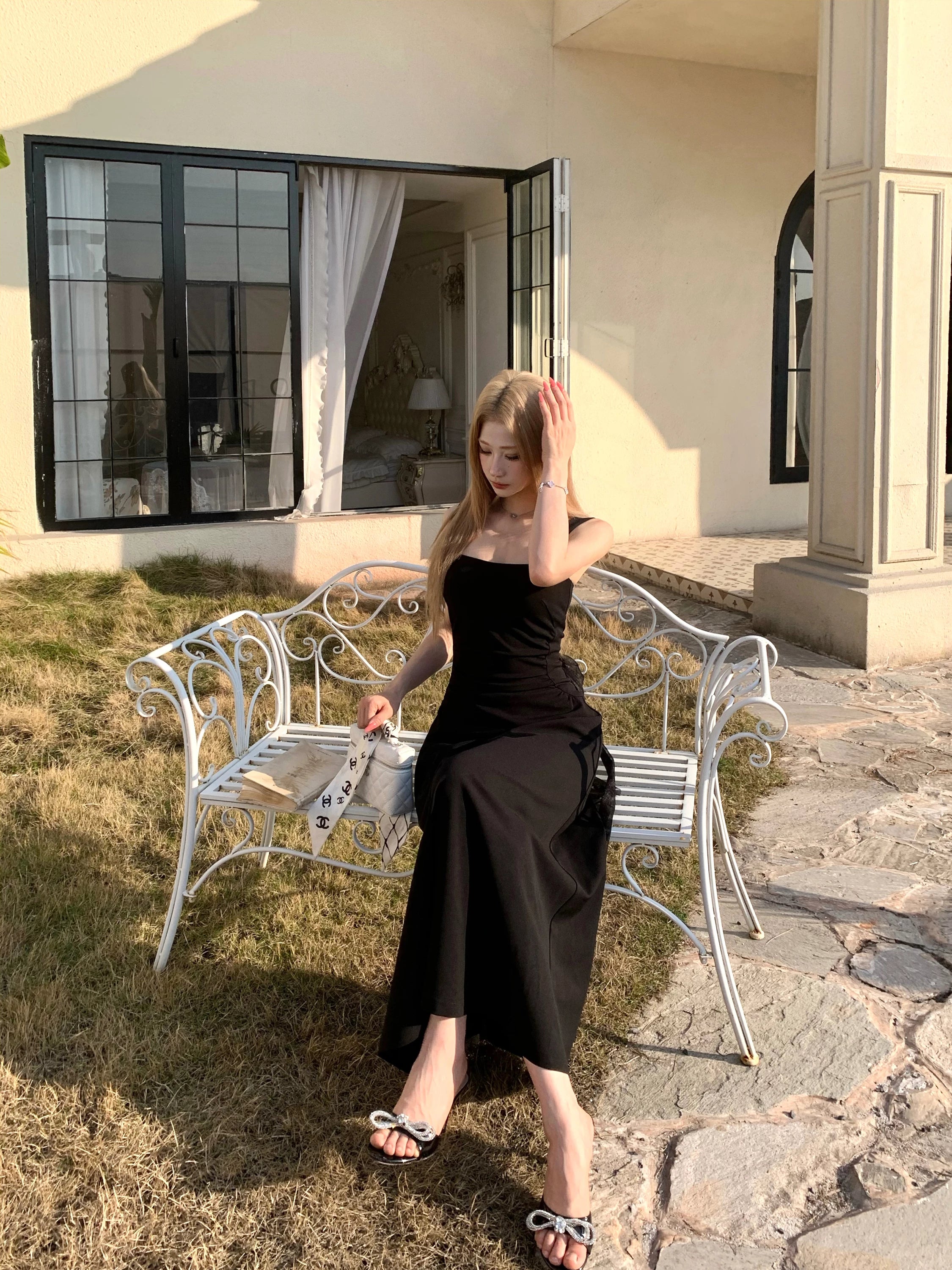 Barb Chill Waist Knitted Suspender Skirt