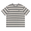 CoosRetro Embroidery Contrasting Striped Tee