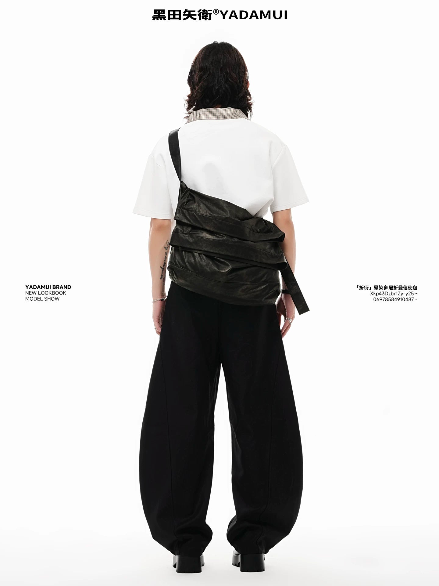 YADAMUI Multi-layer Folding Pleated Messenger Bag
