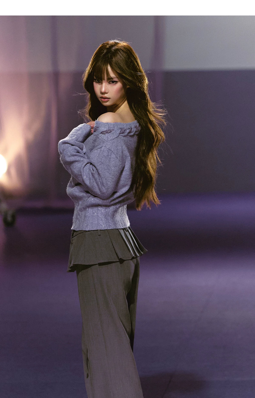 AGAM Lazy Waist and Thin Knitted Sweater