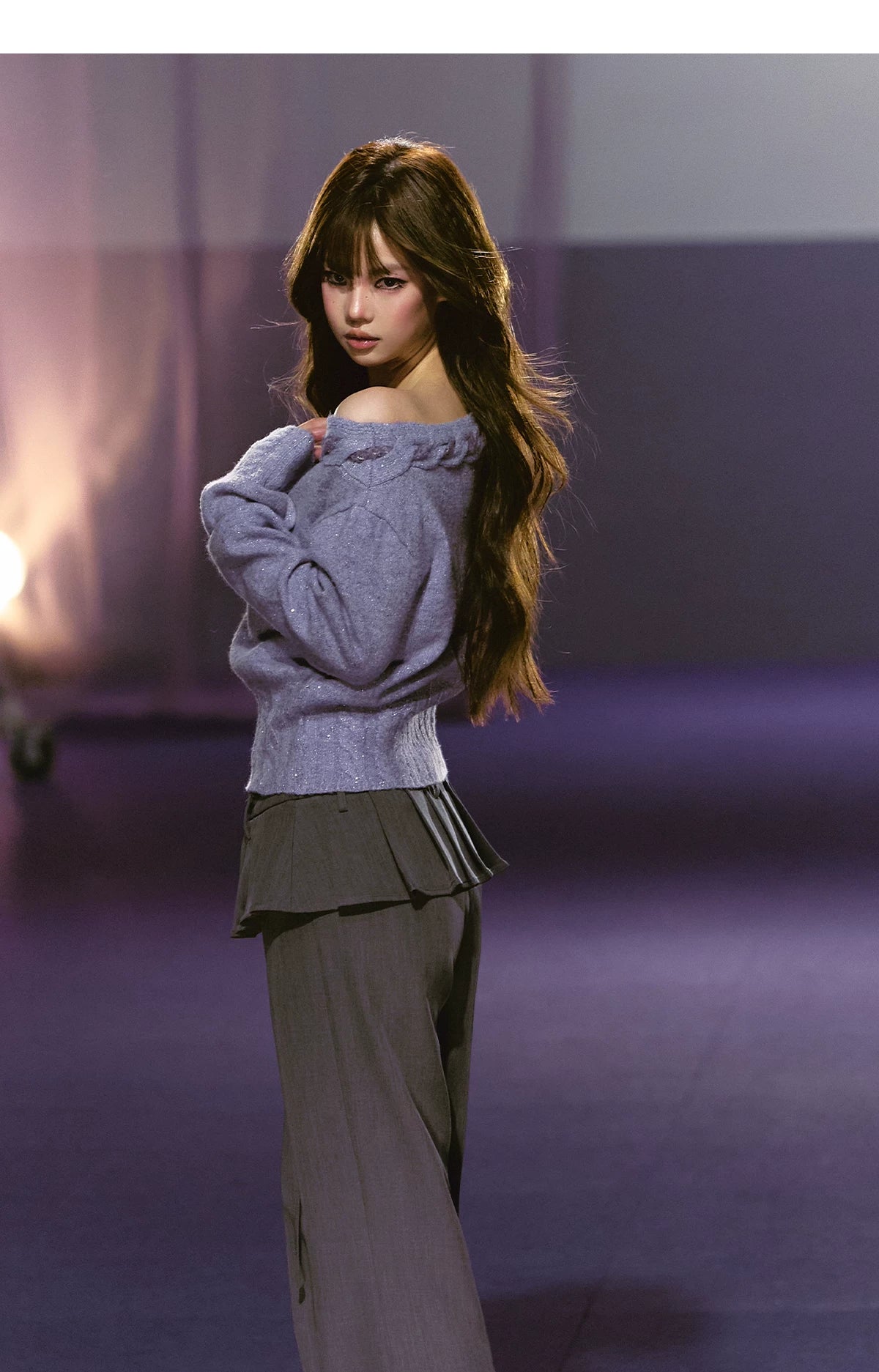 AGAM Lazy Waist and Thin Knitted Sweater