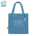 LUCKUP Embroidered Denim Handheld Shoulder Shopping Commuter Bag