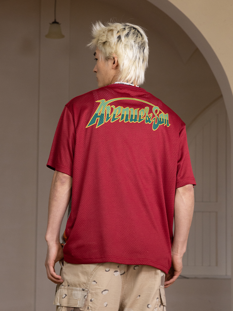 AVENUESON Dragon Humen Manga Full Print Mesh Breathable Tee