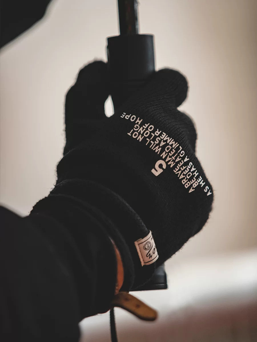Madden retro knitted full-finger cold-proof gloves