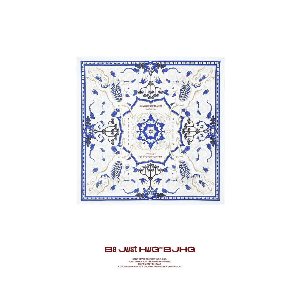 BJHG Contrasting Square Scarf Design Accessories