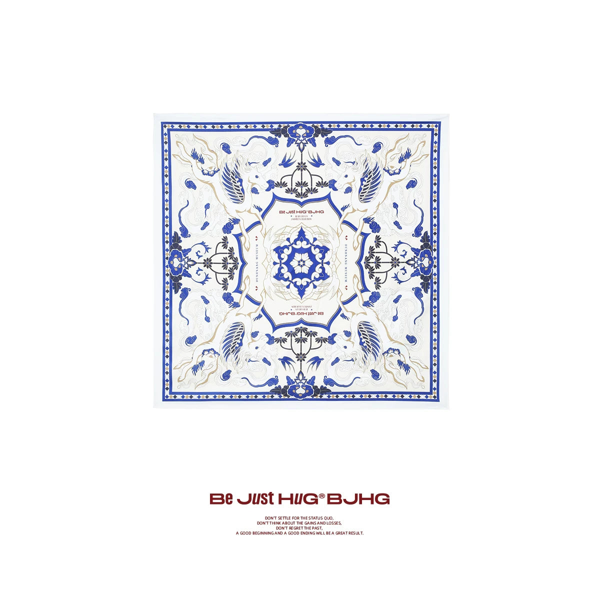 BJHG Contrasting Square Scarf Design Accessories