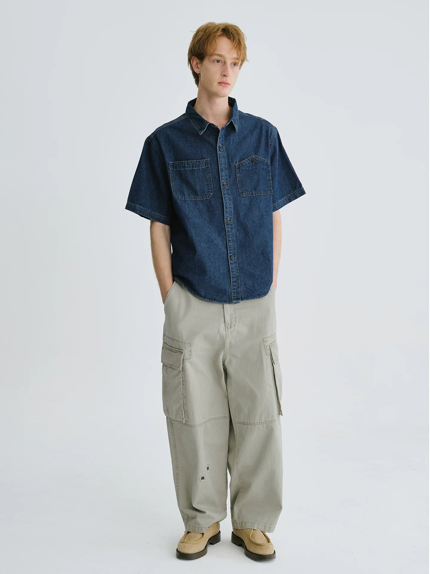 LIVINGTOWN Vintage Loose Versatile Denim Shirt