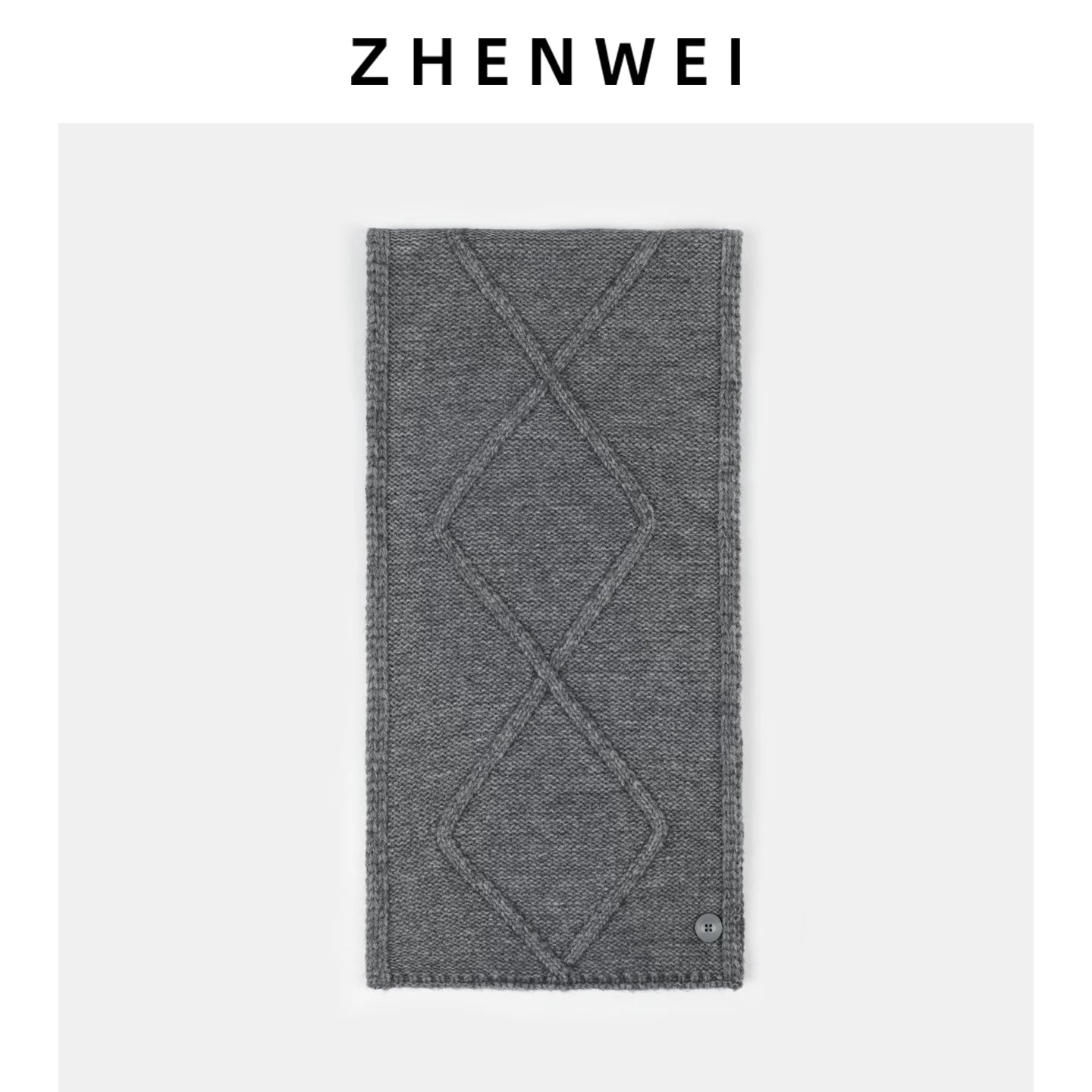 ZHENWEI Knitted Twist Cross Button Neck Protector Scarf Shawl