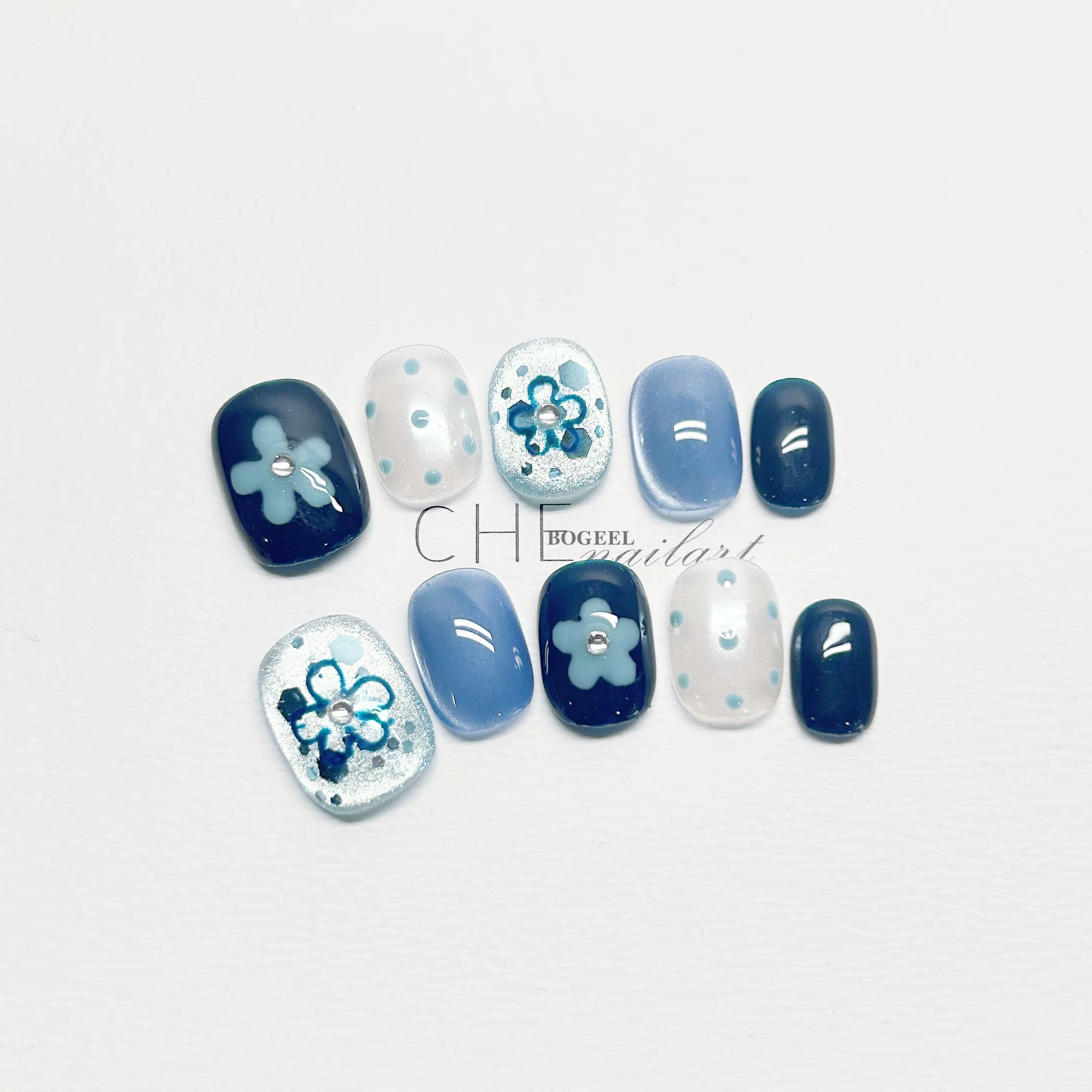 BOGEEL Hand-painted Flowers Show White and Wear Armor