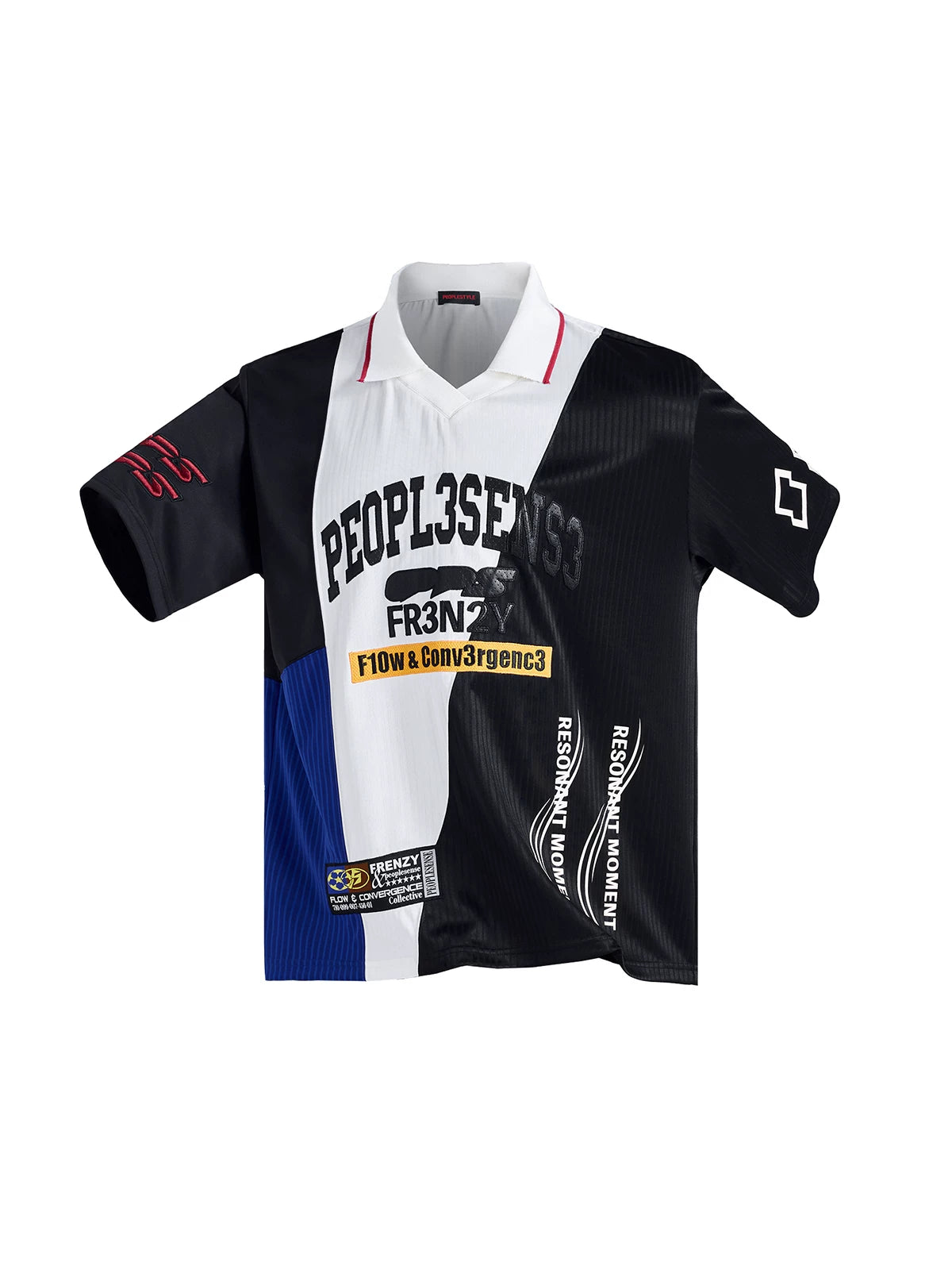 PEOPLESENSE Contrasting Splicing Sports Quick-drying Tee