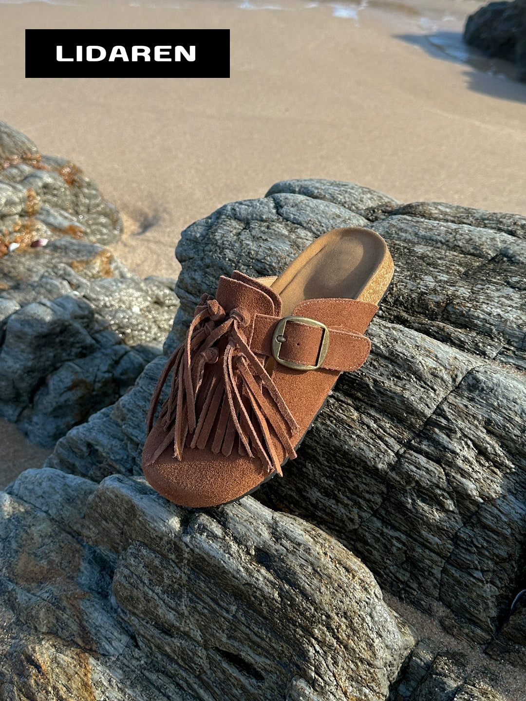 Lidaren Produced Versatile Retro Casual Thick Bottom Baotou Slippers