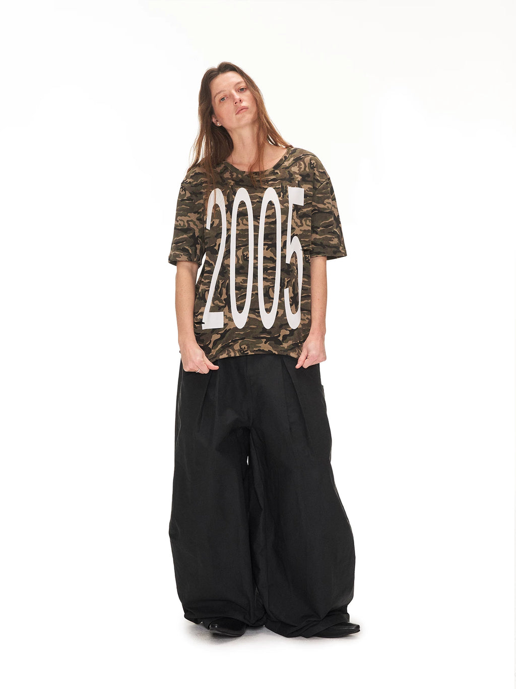 ANTERIOR Crew Neck Loose Casual Tee