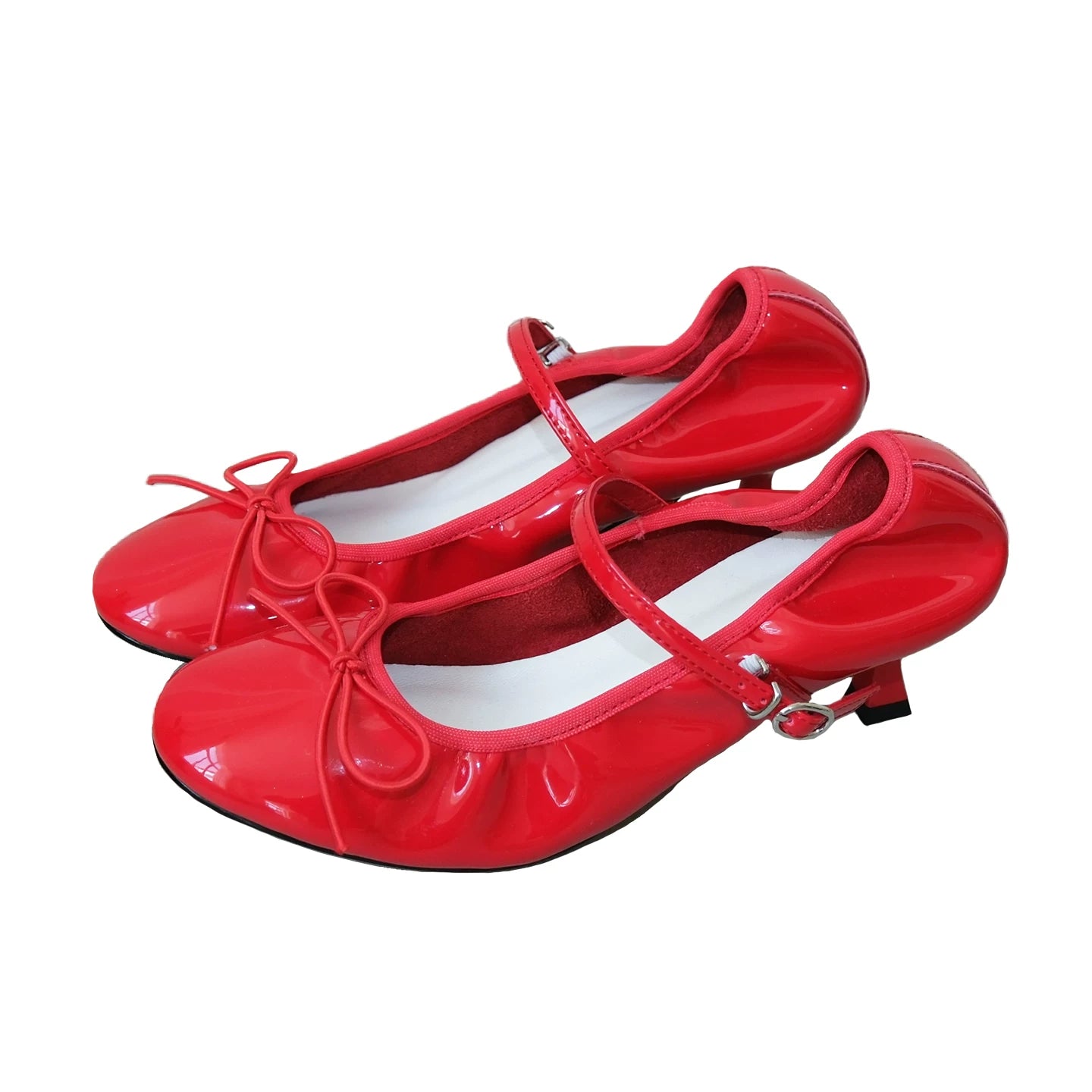 Maltelle Vintage Bow Round Head High Heel Shoes