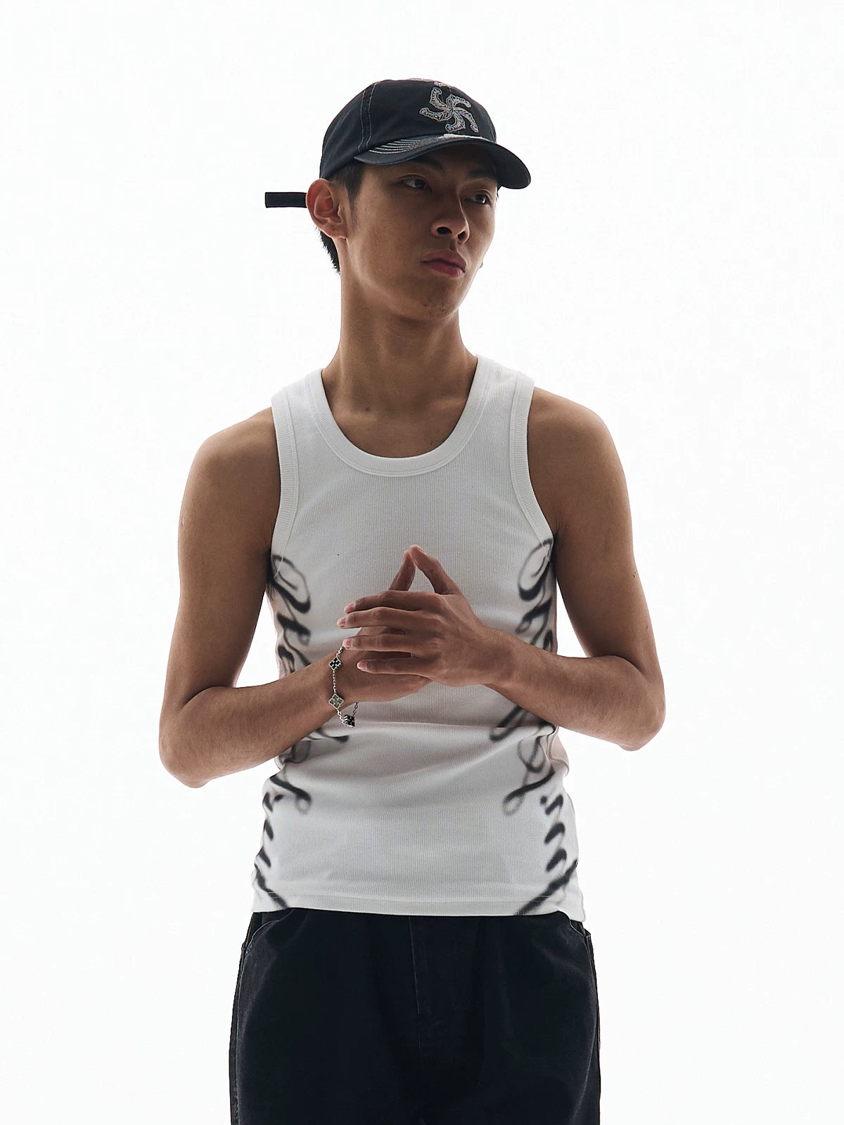 WebSurfGroup Handwritten Letter Threaded Vest